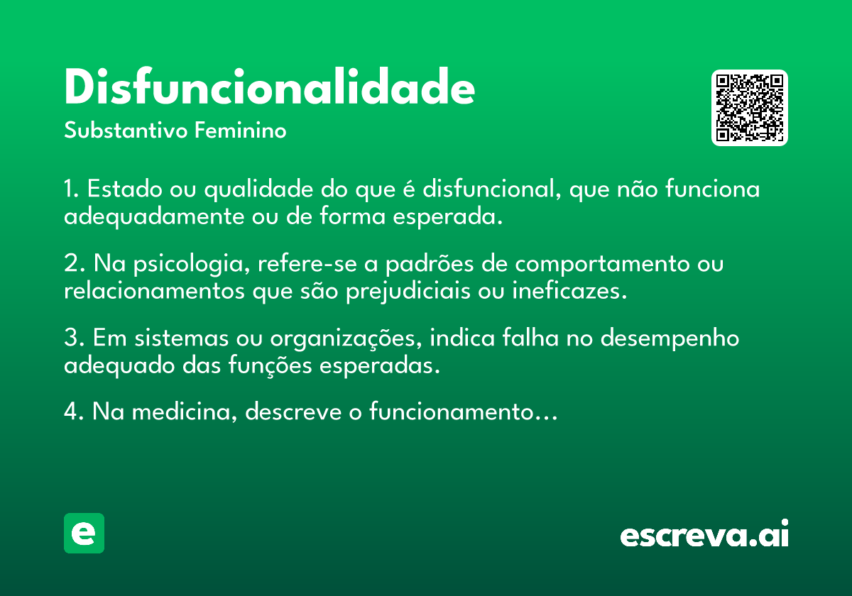 disfuncionalidade