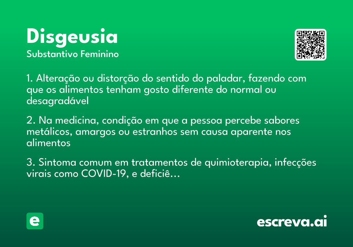 disgeusia