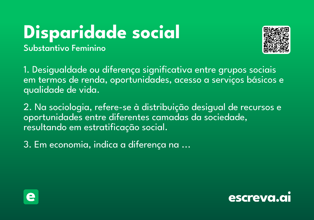 disparidade social