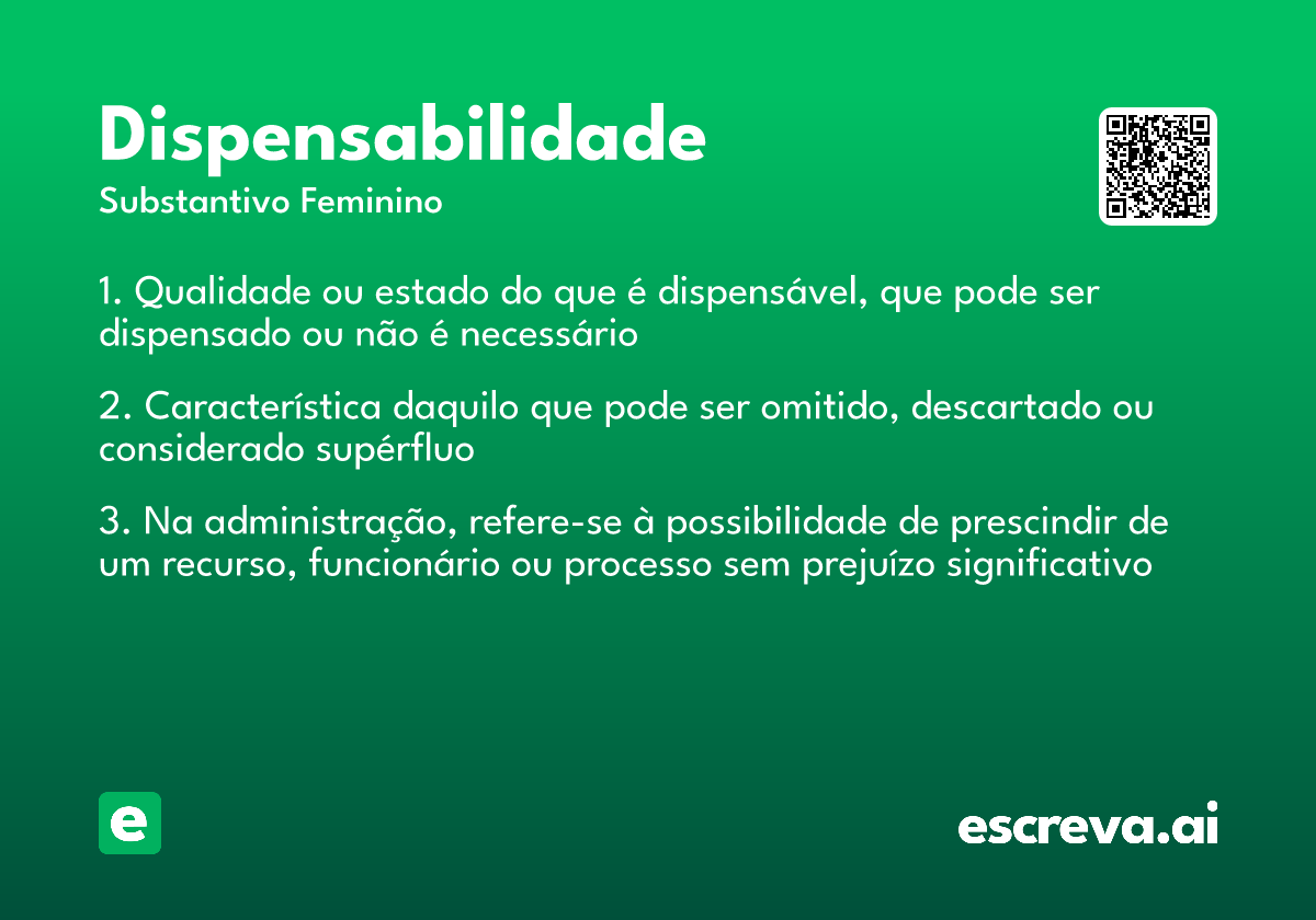 dispensabilidade