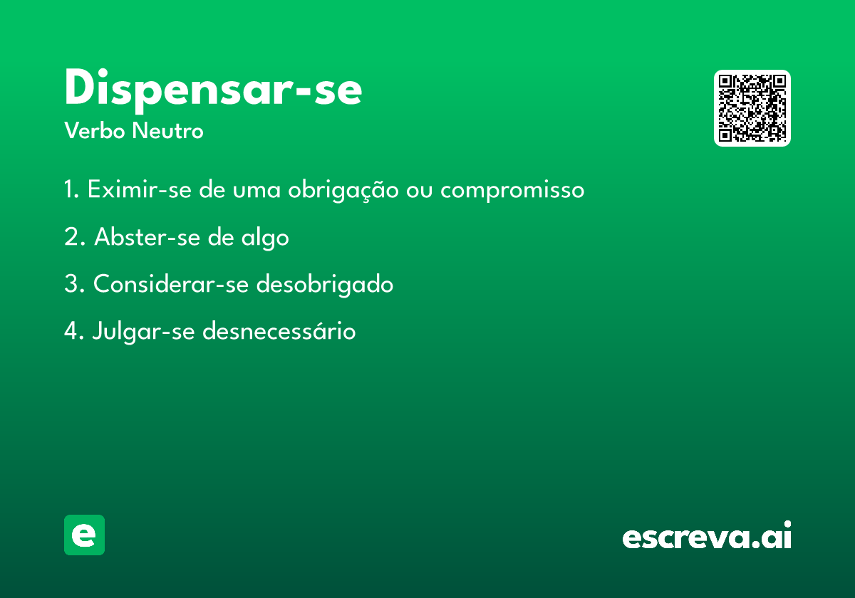 dispensar-se