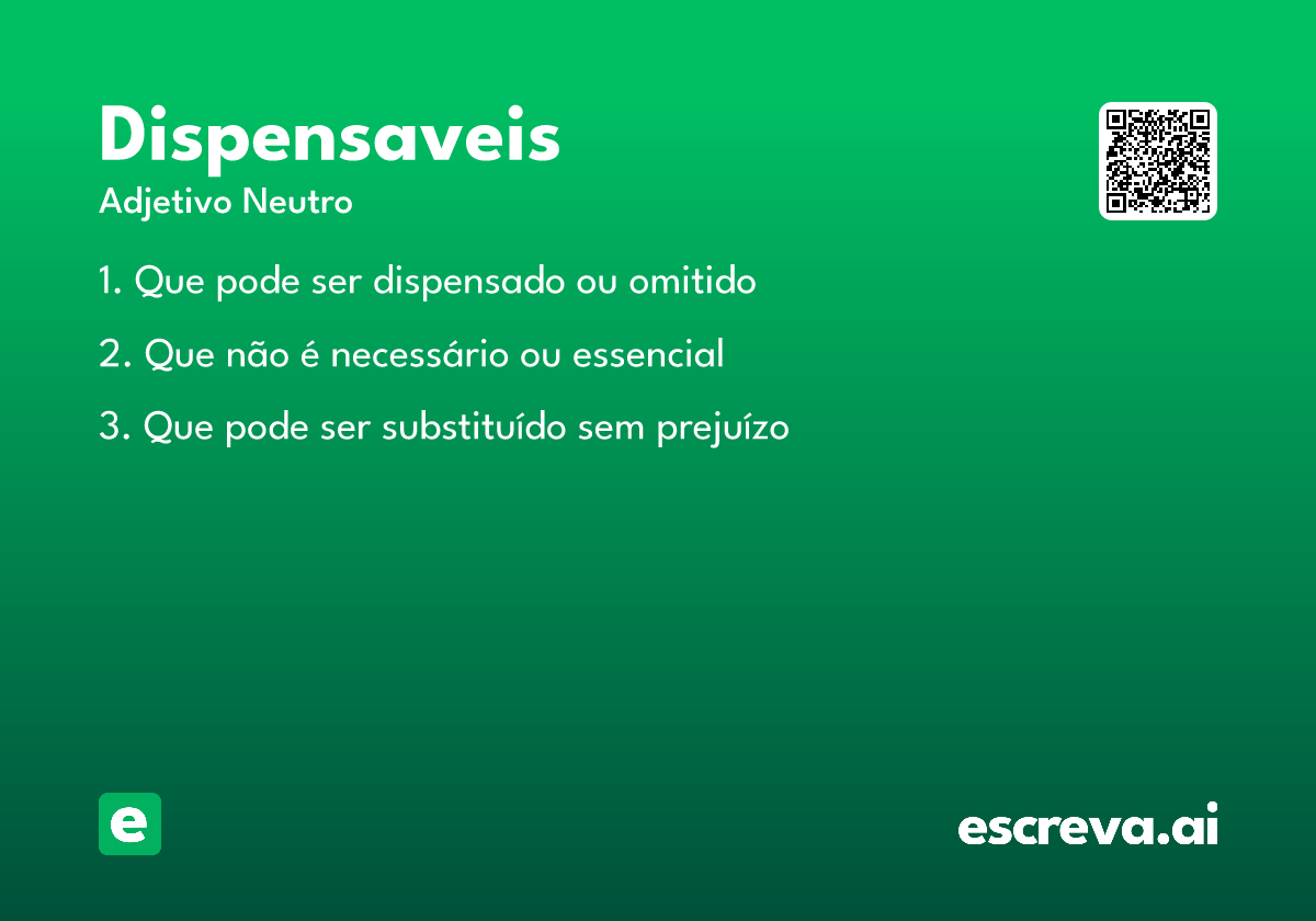 dispensaveis