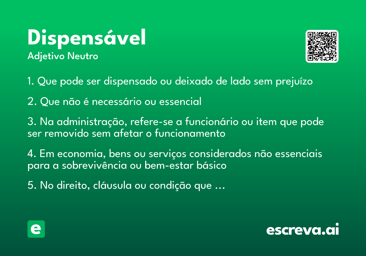 dispensável