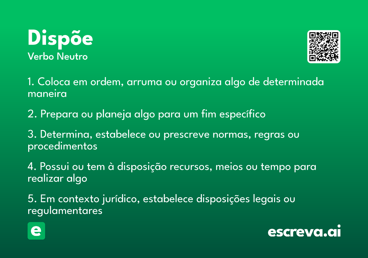 dispõe