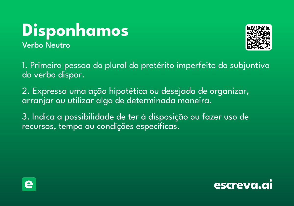 disponhamos