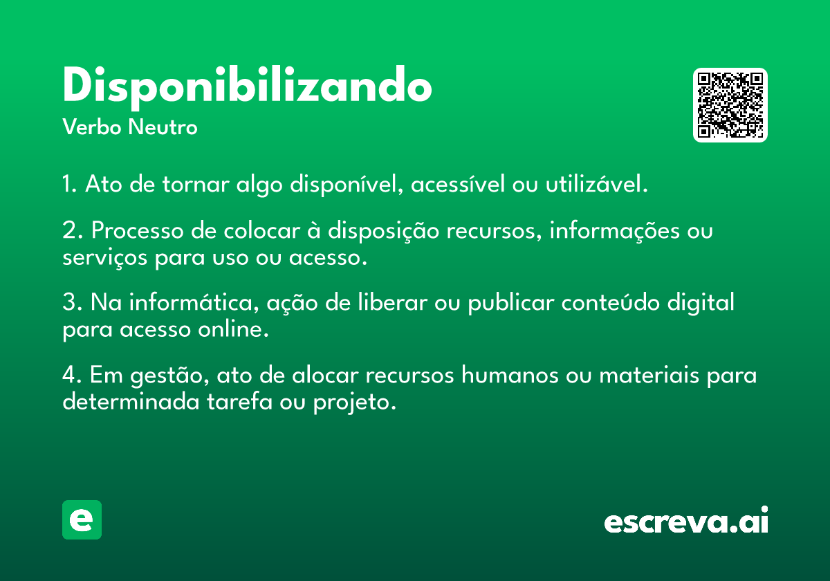 disponibilizando