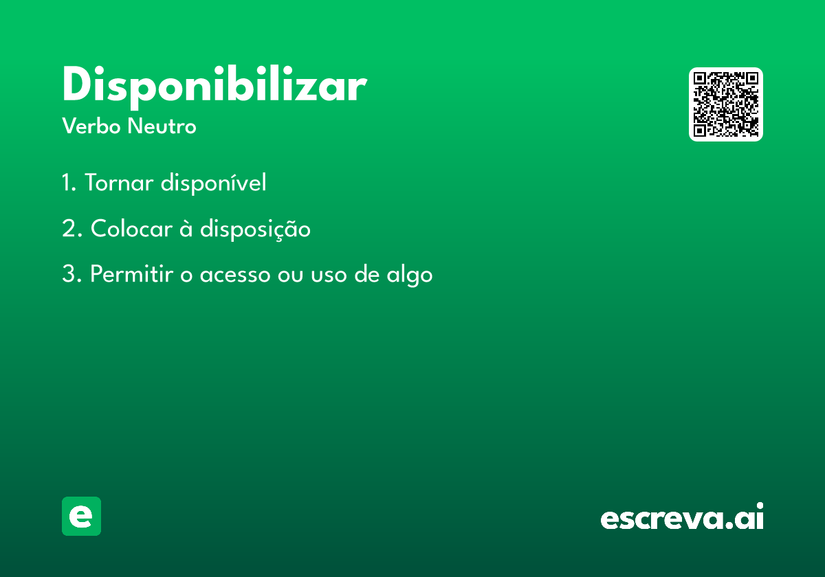 disponibilizar
