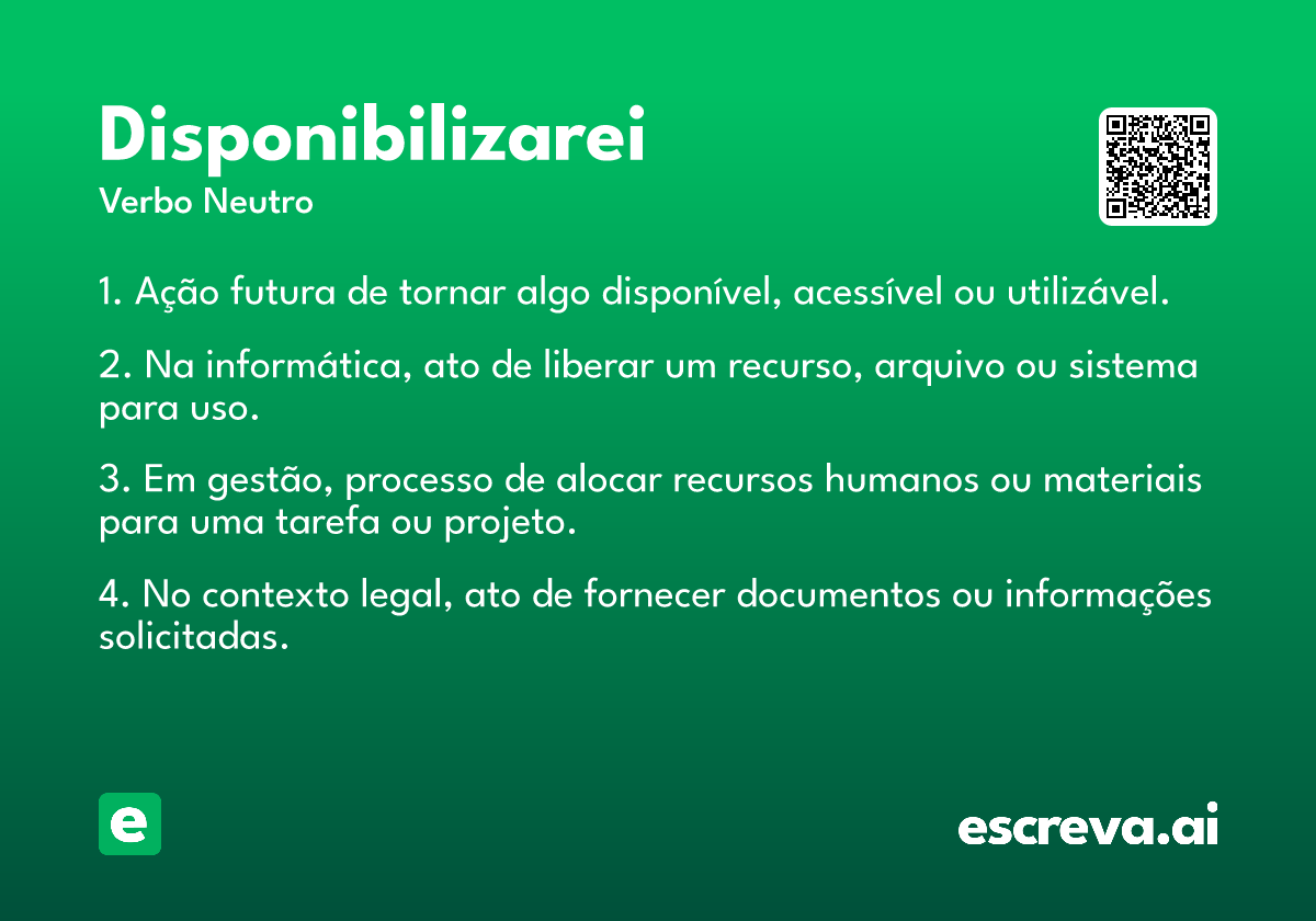 disponibilizarei