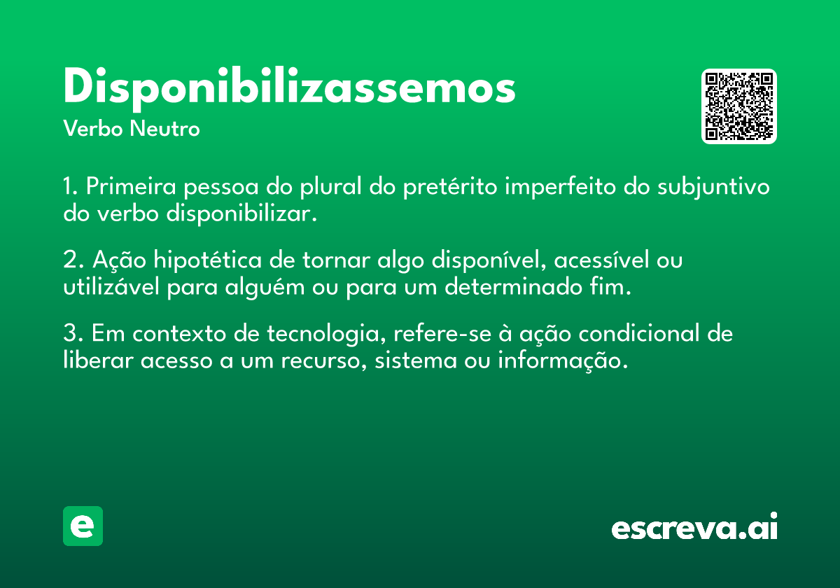 disponibilizassemos