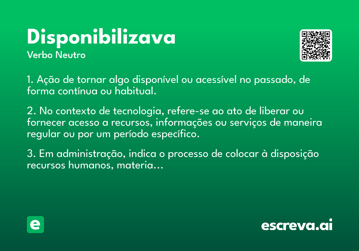disponibilizava