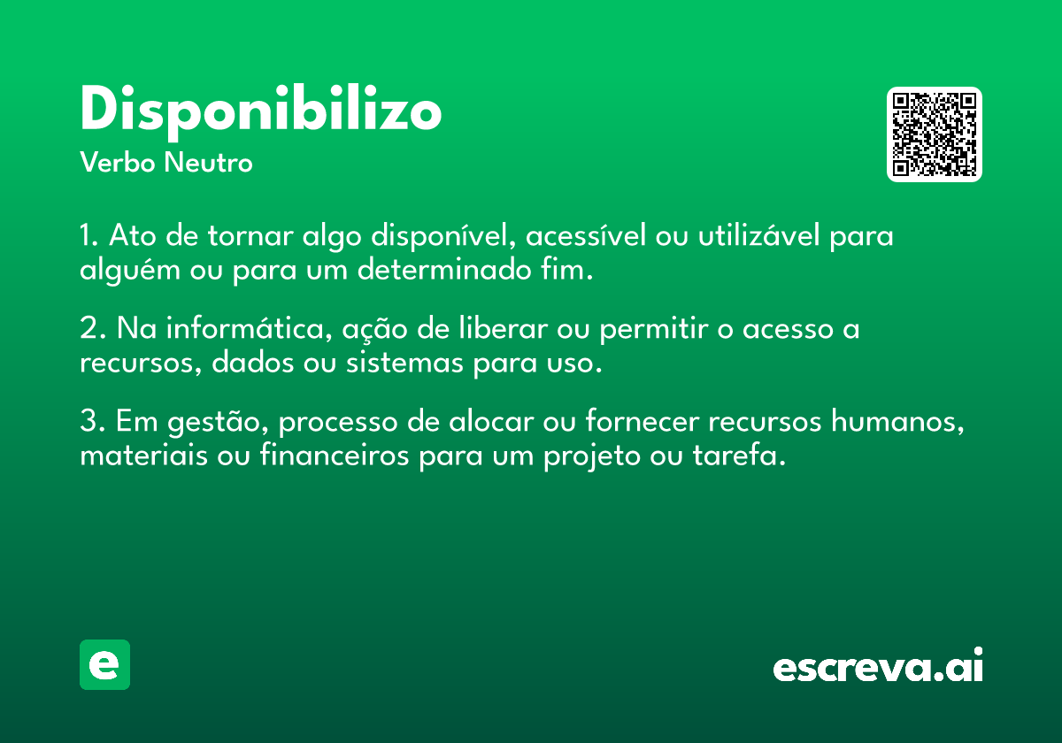 disponibilizo