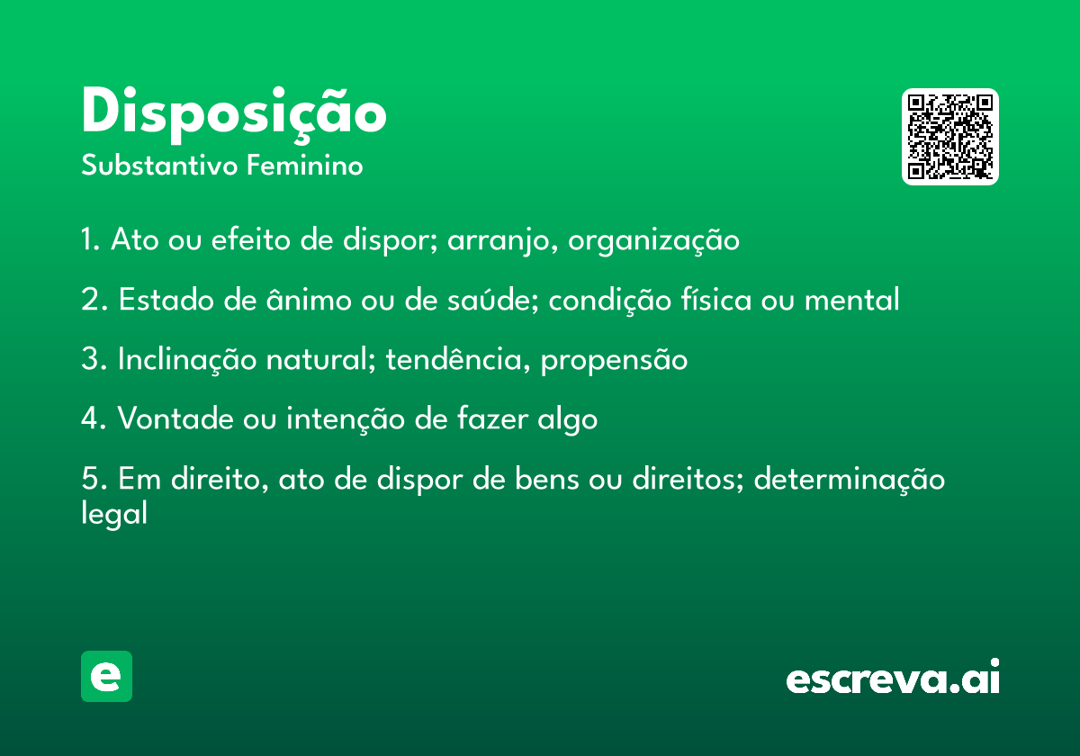 disposição