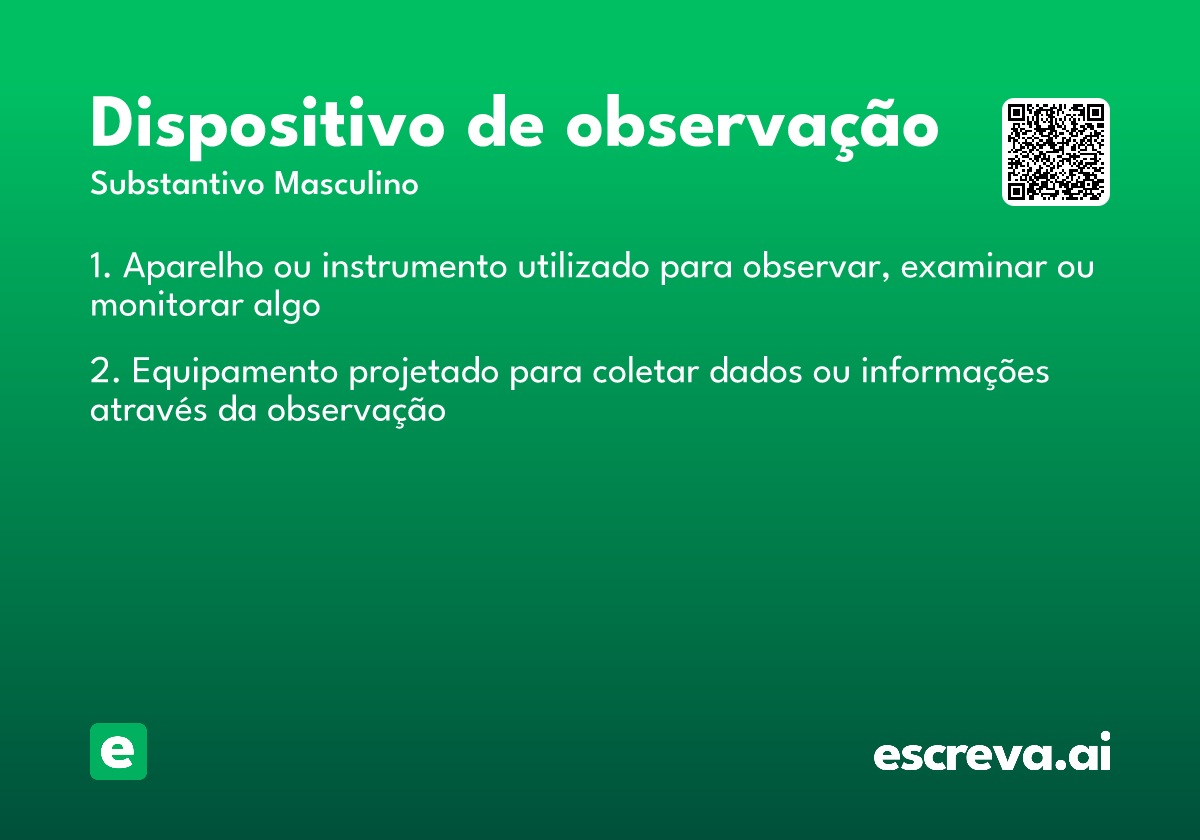 dispositivo de observação