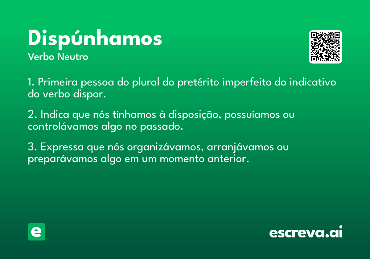dispúnhamos