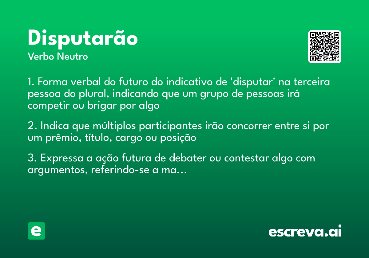 disputarão