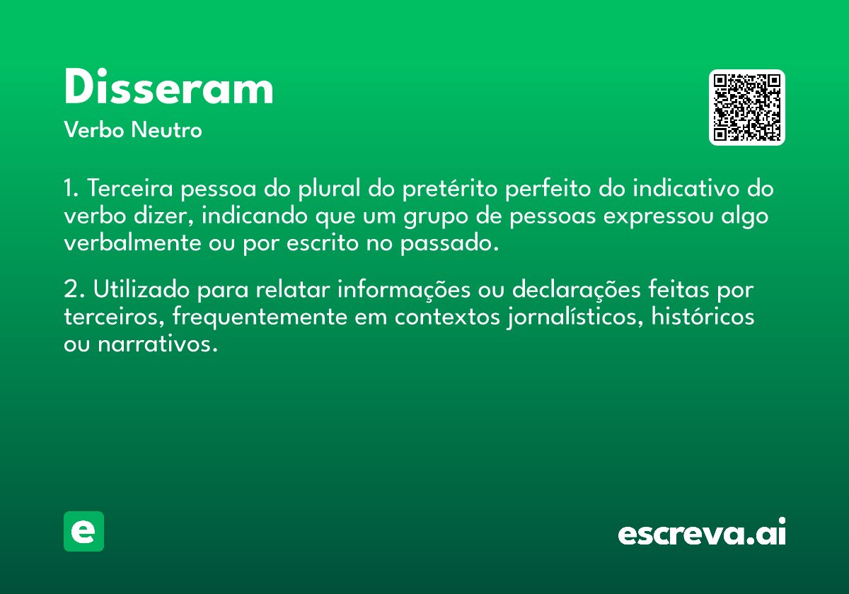 disseram