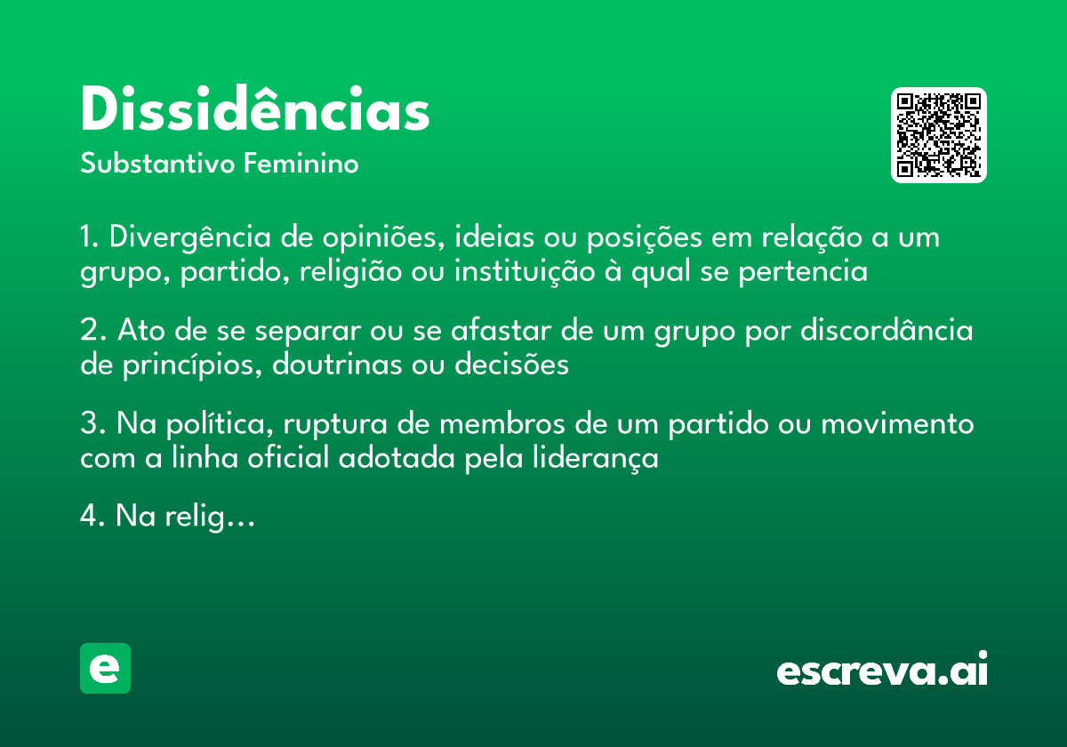 dissidências