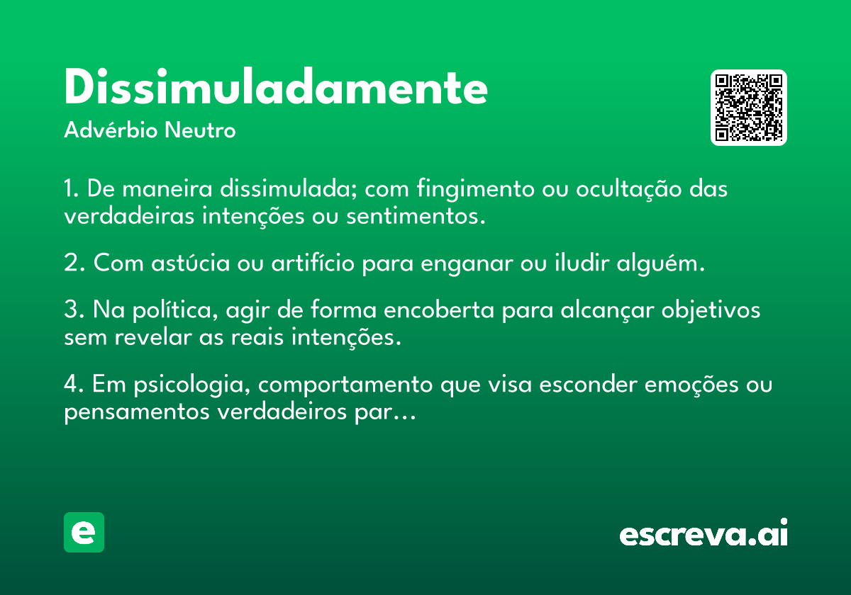 dissimuladamente
