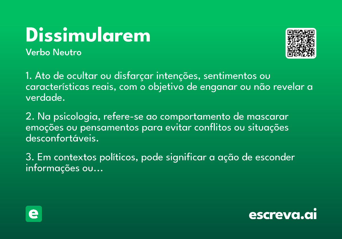 dissimularem