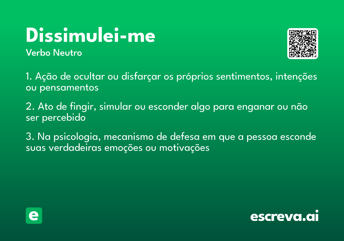 dissimulei-me