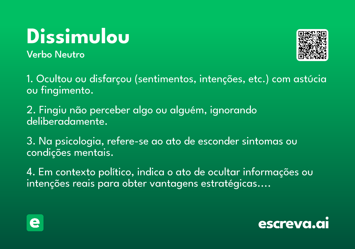dissimulou