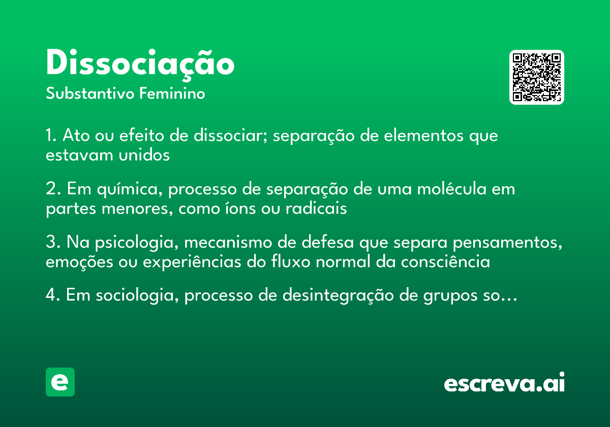 dissociação