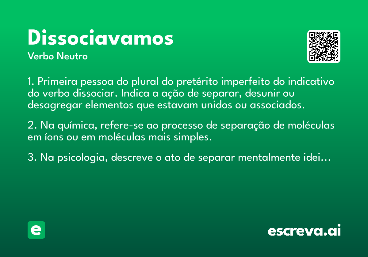 dissociavamos