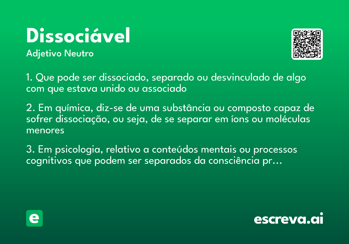 dissociável