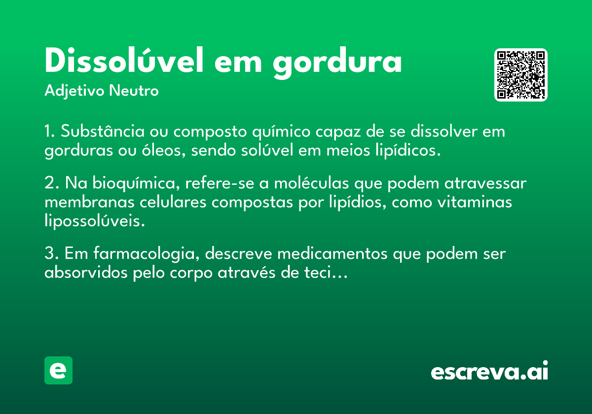 dissolúvel em gordura