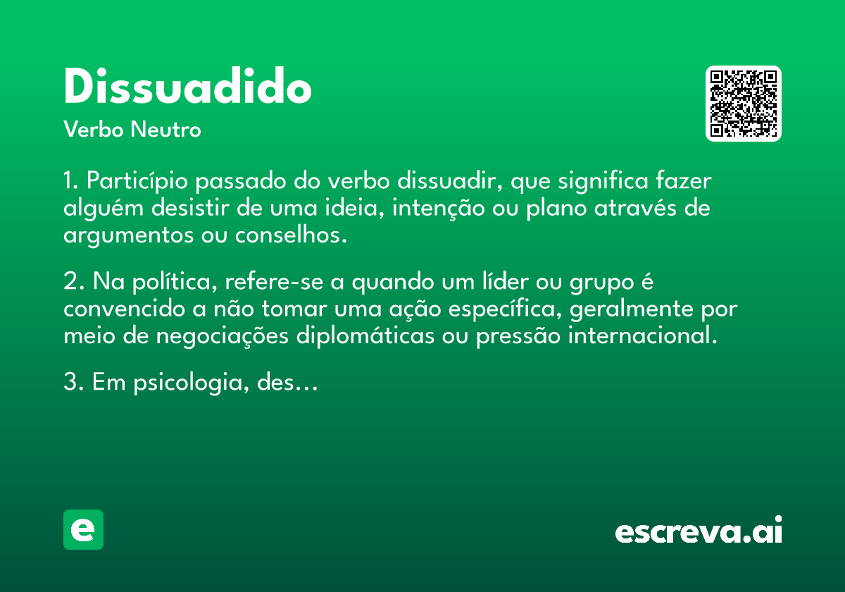 dissuadido