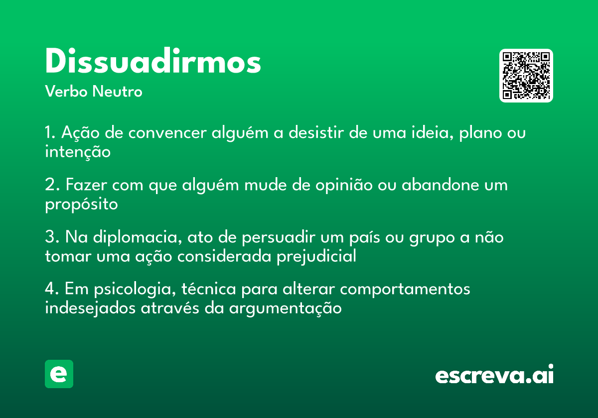 dissuadirmos