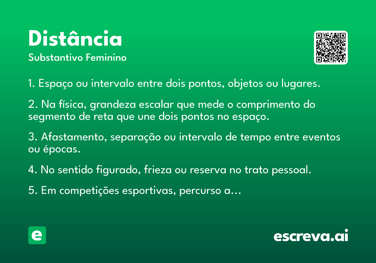 distância