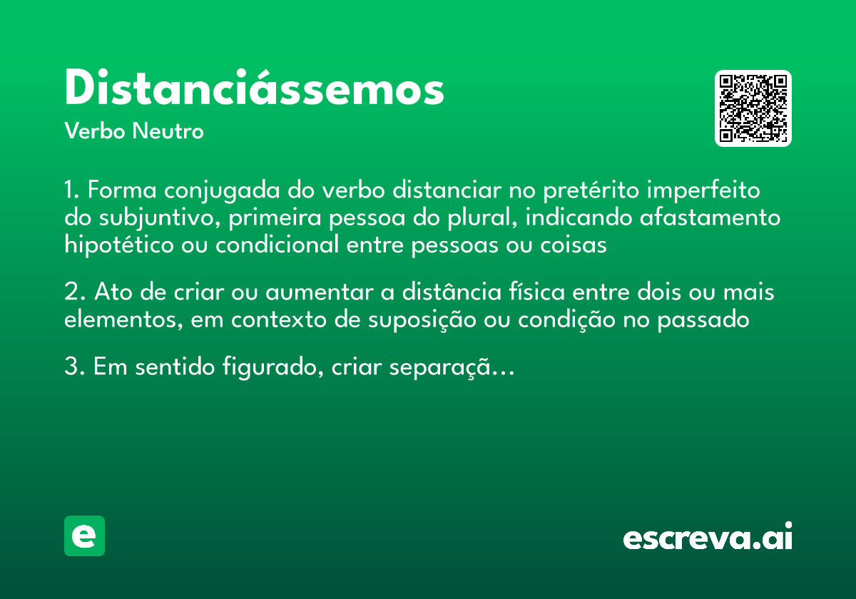 distanciássemos