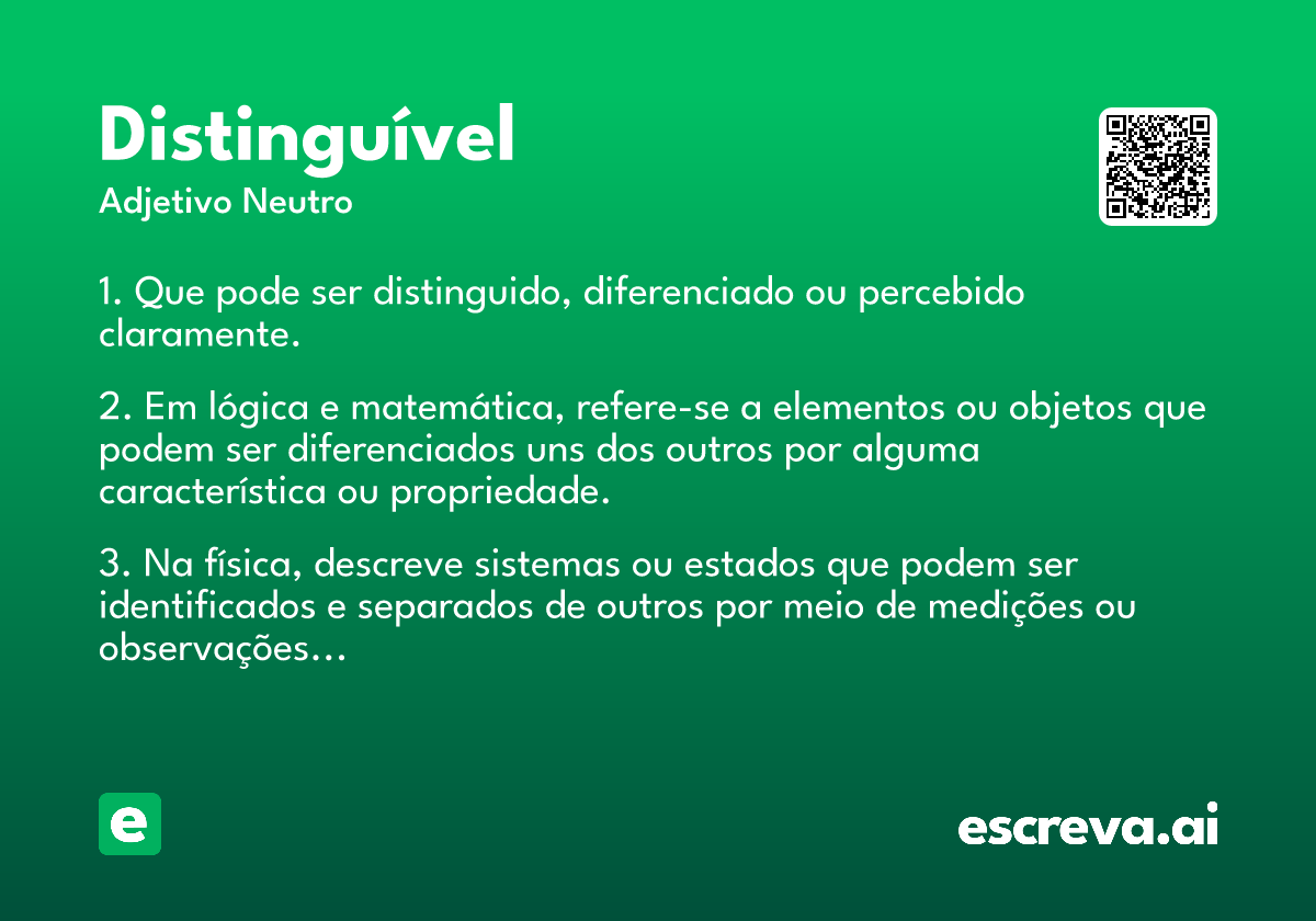 distinguível