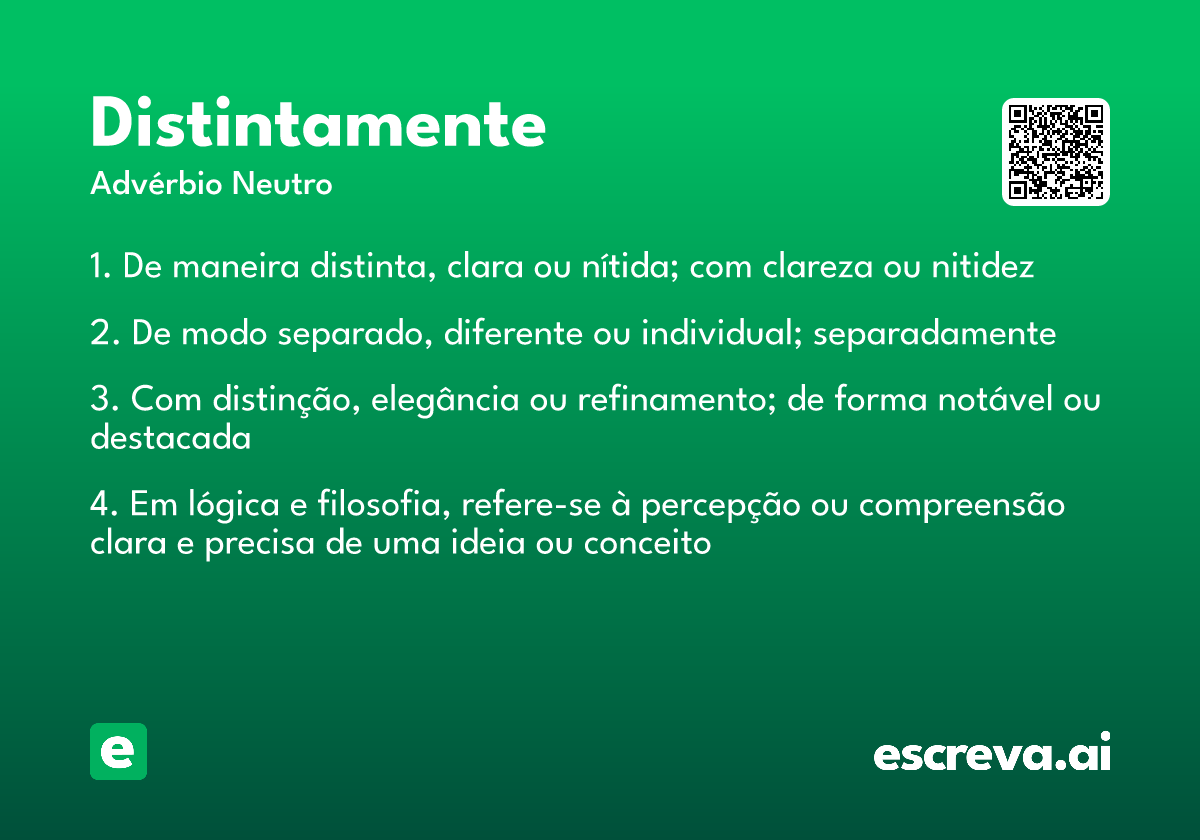 distintamente