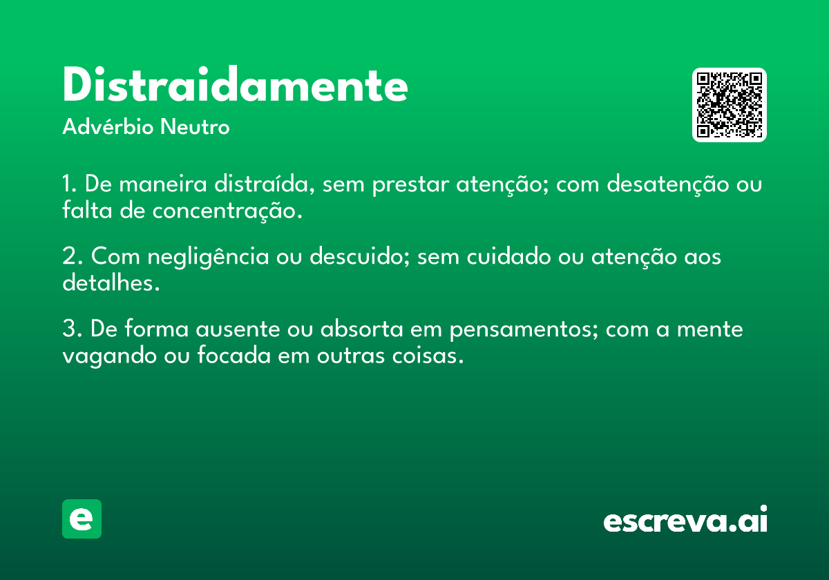 distraidamente