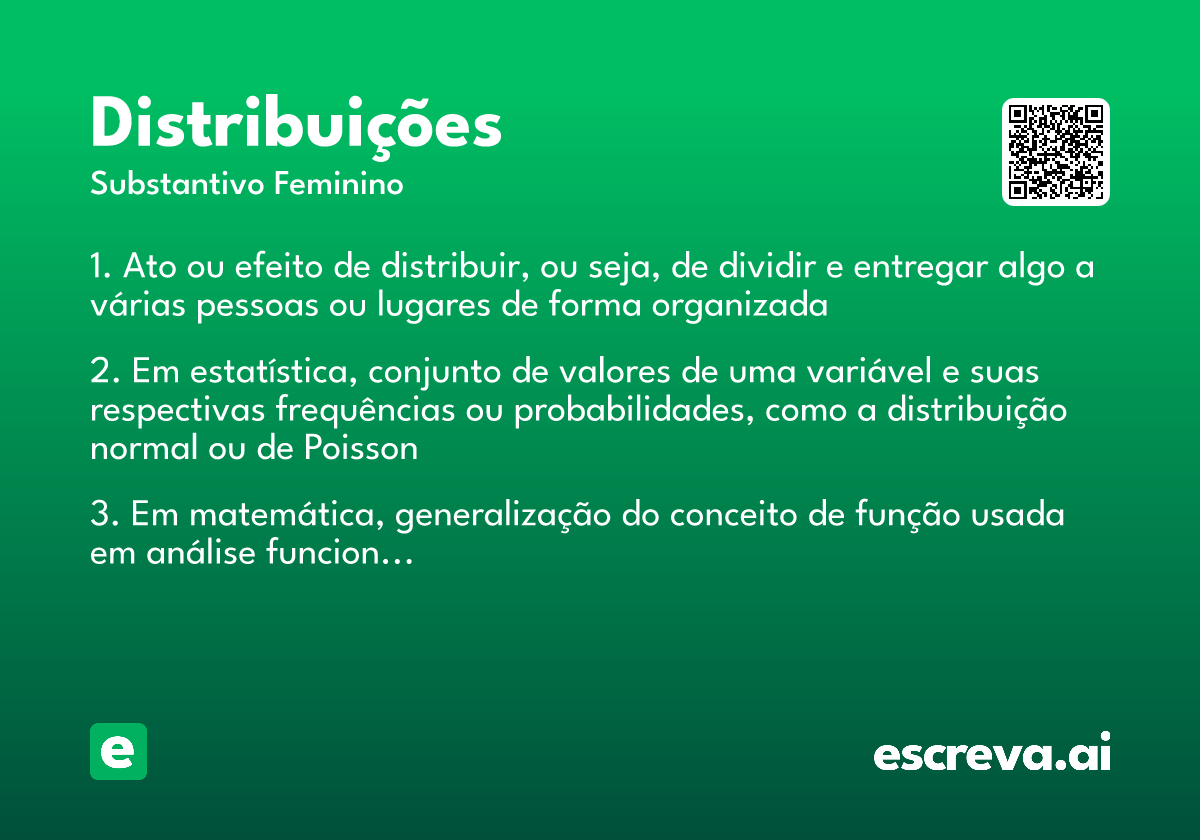 distribuições