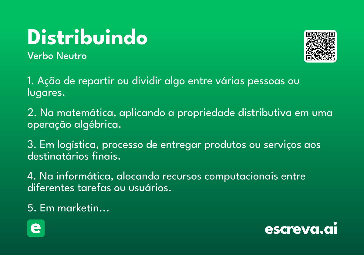 distribuindo