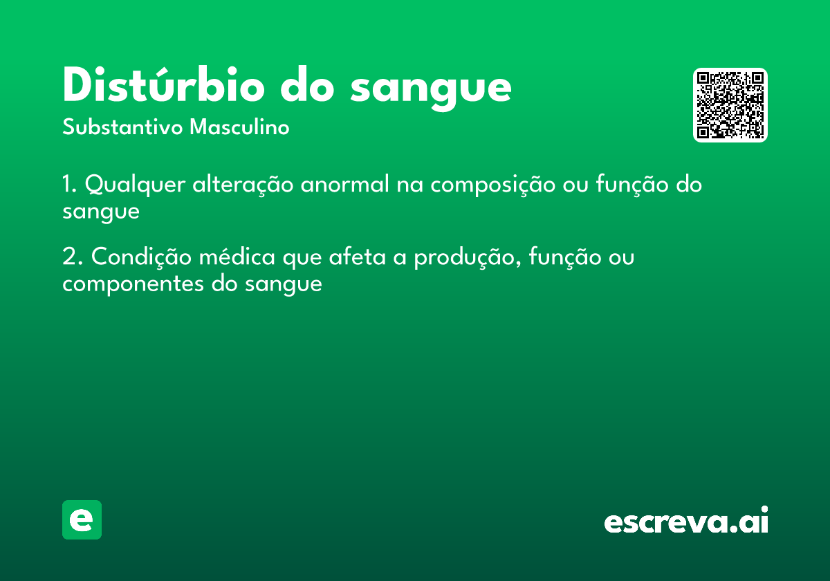 distúrbio do sangue