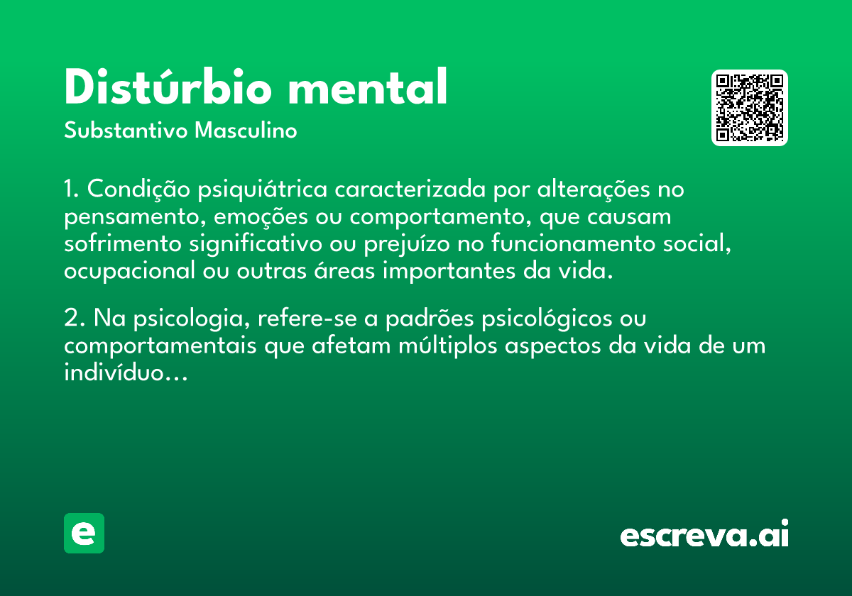 distúrbio mental