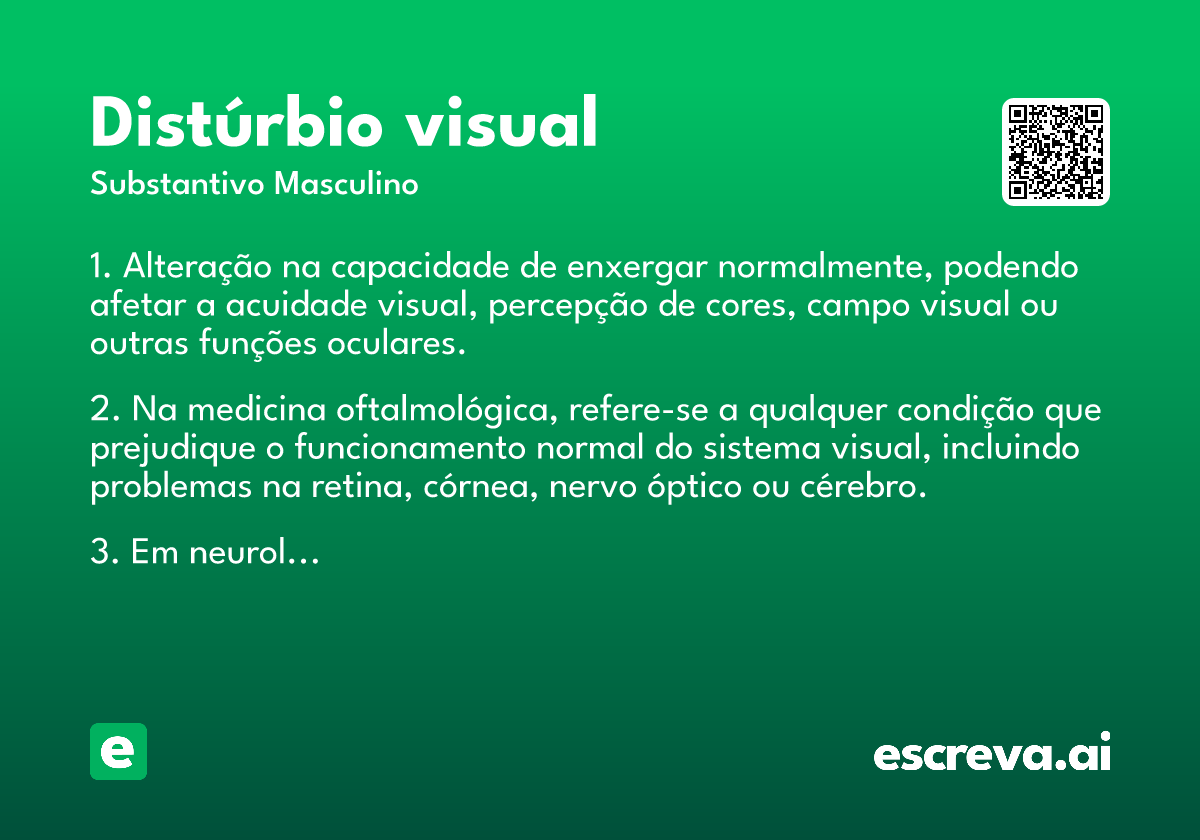 distúrbio visual