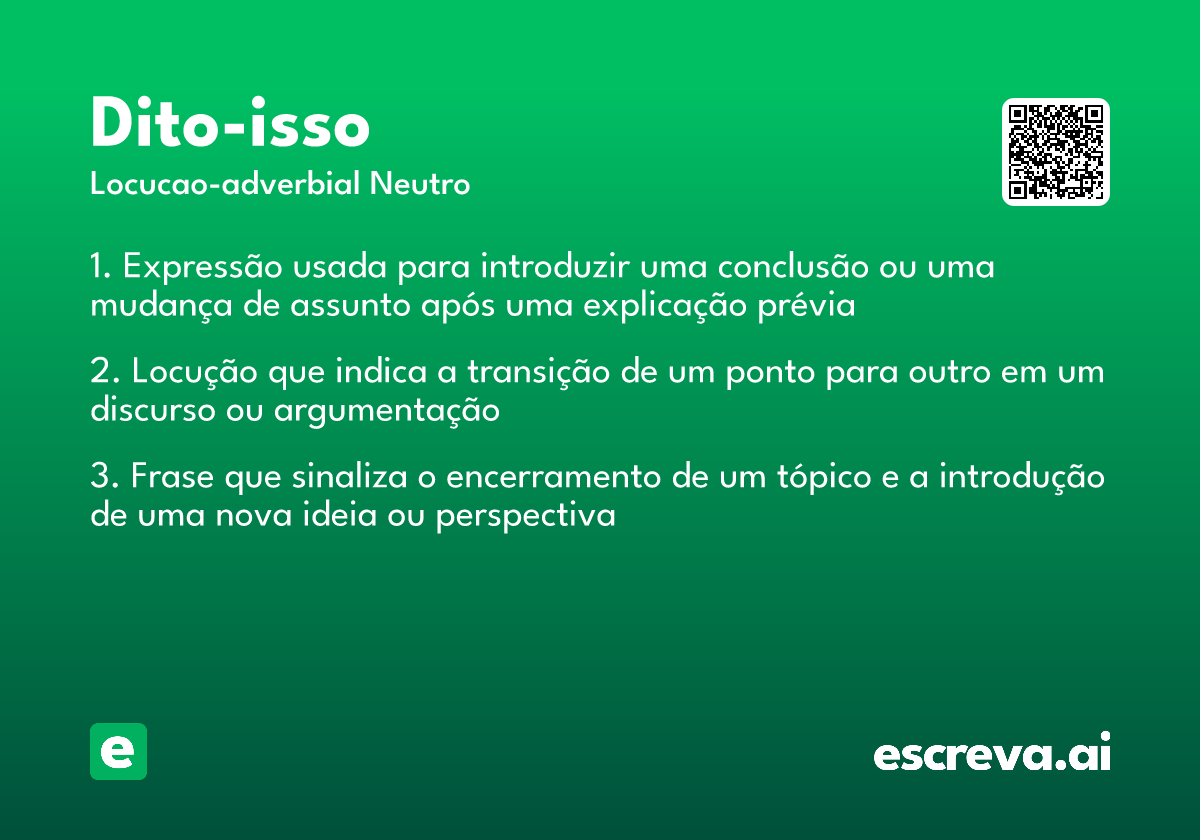 dito-isso