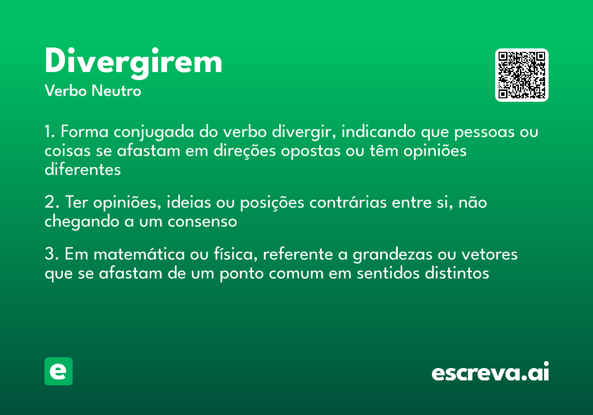 divergirem