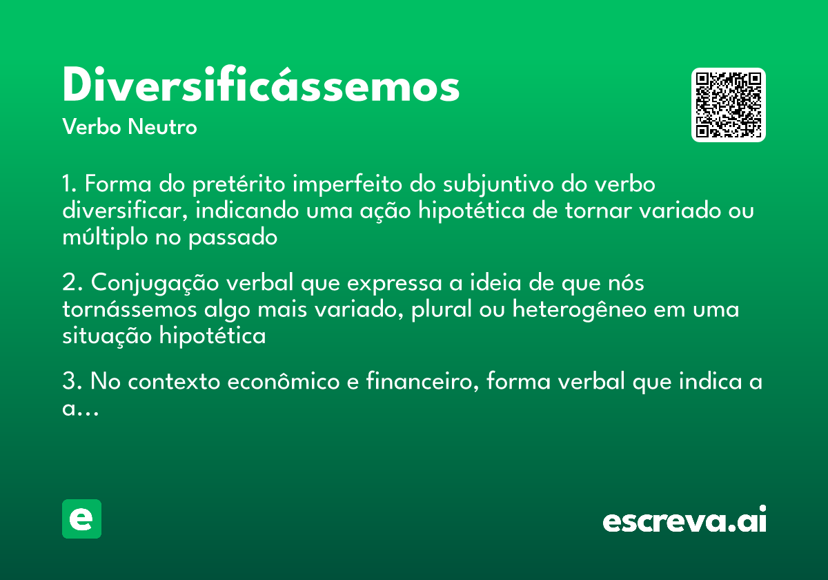 diversificássemos