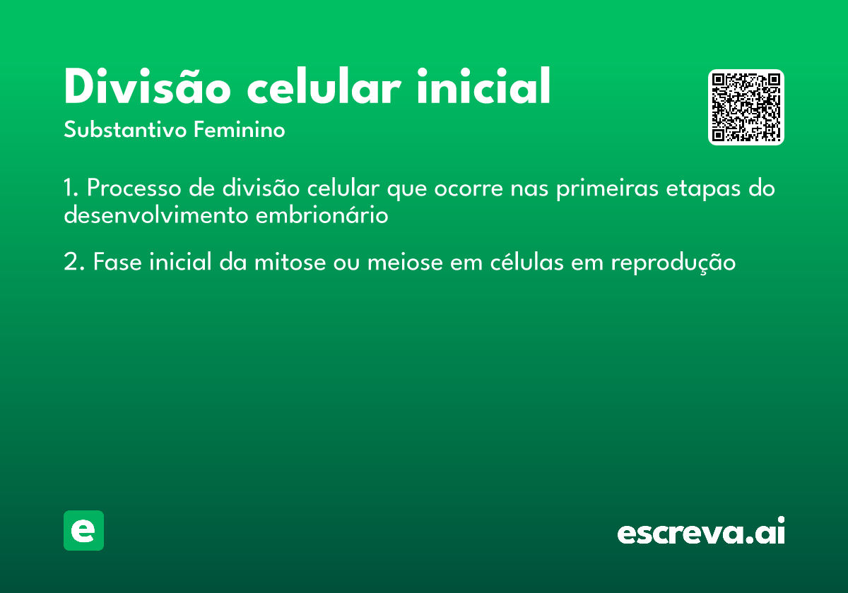 divisão celular inicial