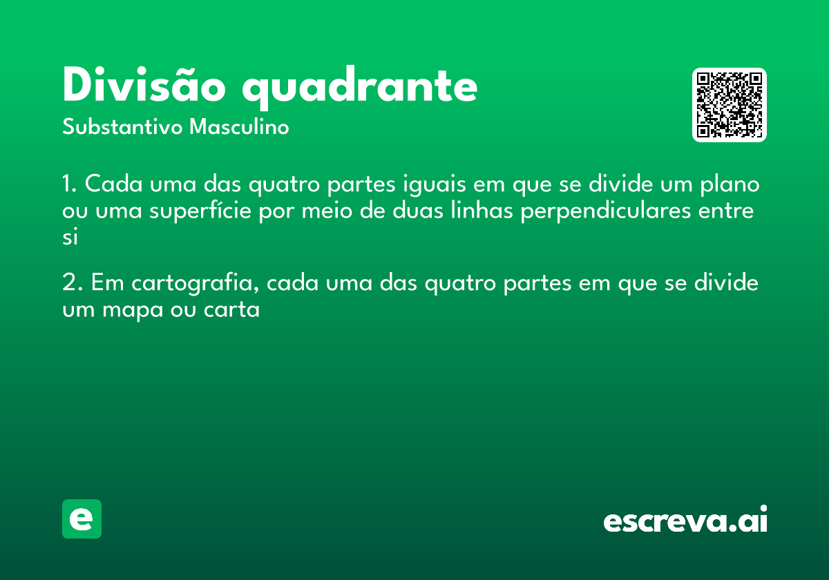 divisão quadrante