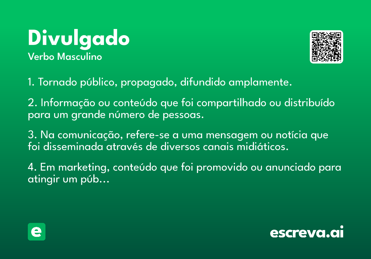 divulgado