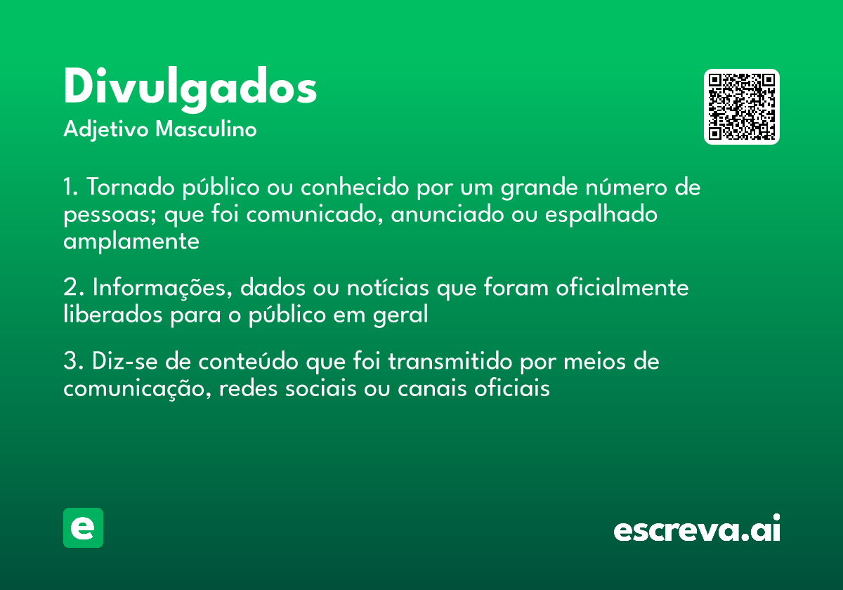 divulgados