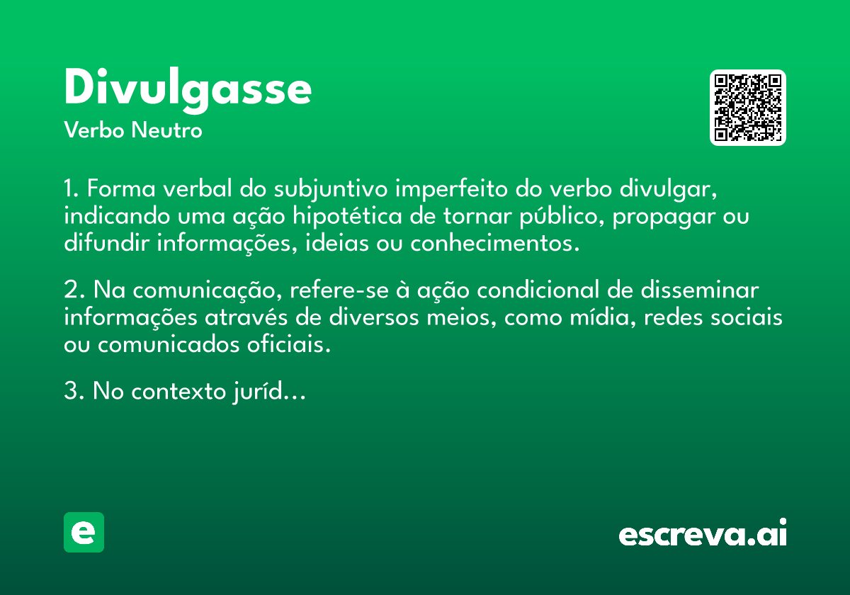 divulgasse