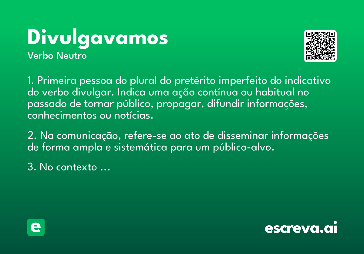 divulgavamos